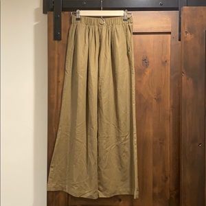 OZMA crop wide leg silk pant